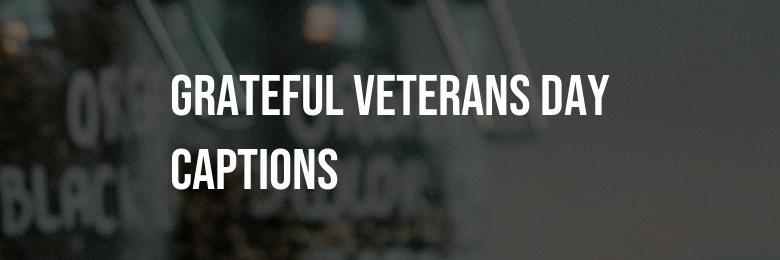 100 Prideful and Grateful Veterans Day Captions