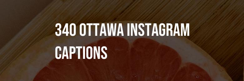 340 Ottawa Instagram Captions – Pun-tastic Quotes